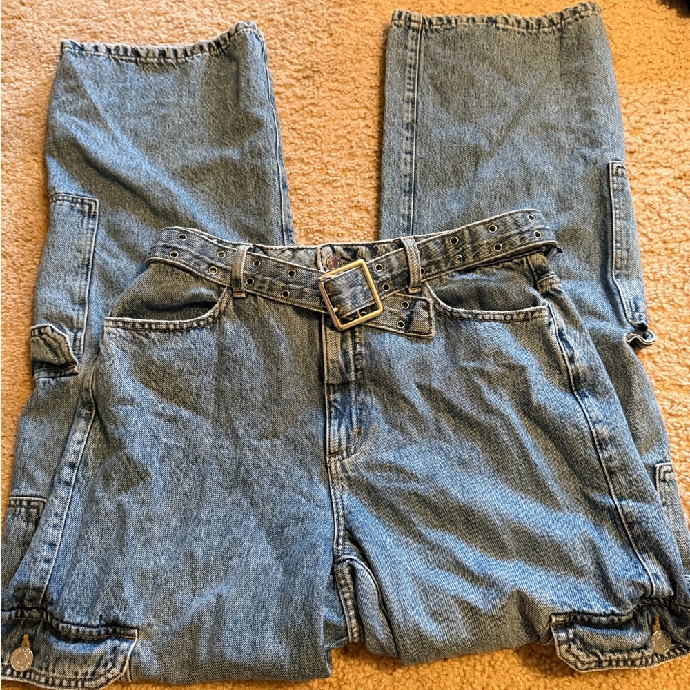 Garage baggy high rise cargo Jeans